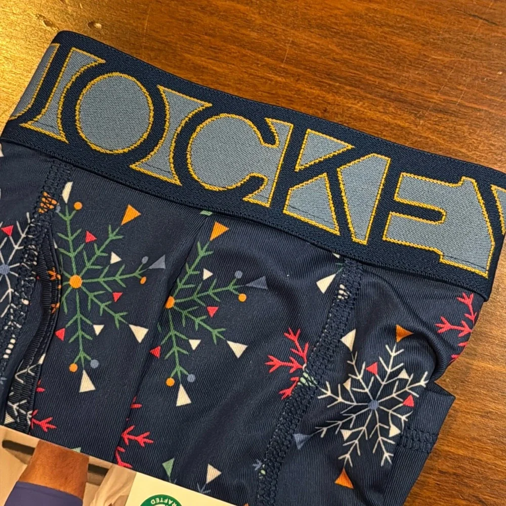 NWT Jockey Active Microfiber Boxer Brief 5” Inseam 1 Pair Small 28-30” Snowflake